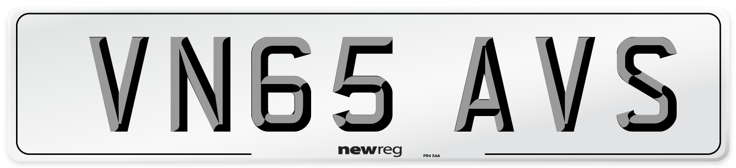 VN65 AVS Number Plate from New Reg